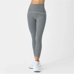 Spanx Booty Boost Active Sculpting Leggings Navy White Houndstooth Size Small